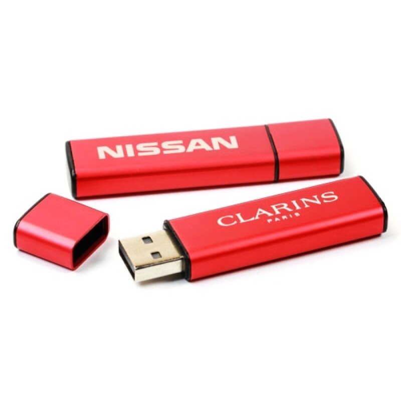 USK012 - USB kim loại nắp đậy in, khắc logo